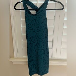 M Banana Republic Teal and Black Polka Dot tank top